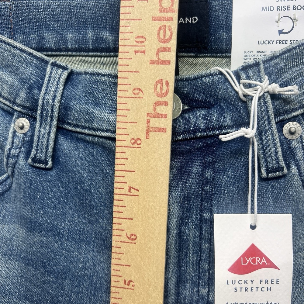 Lucky Brand Sweet Mid Rise Boot Jeans Womens 8 29 Blue Bootcut Stretch New - Picture 15 of 16